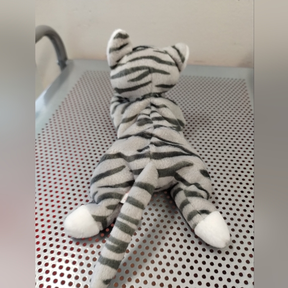 ✓Prance 1997 Ty Beanie Babie Grey Stripe 8in Cat Kitten 7in - Picture 4 of 10